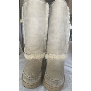 UGG  Australia Sunburst Tall Boots Women's 8 Sheepskin Shearling Sand 5218